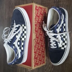 Vans Old Skool Checker Flame Navy/True, Mens 11, with original box
